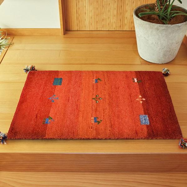 39x56cm ギャッベ・玄関マット(172)じゅうたん・ラグ・バス・キッチン 39x56cm ギャッベ・玄関マット(172)じゅうたん・ラグ・バス・キッチン