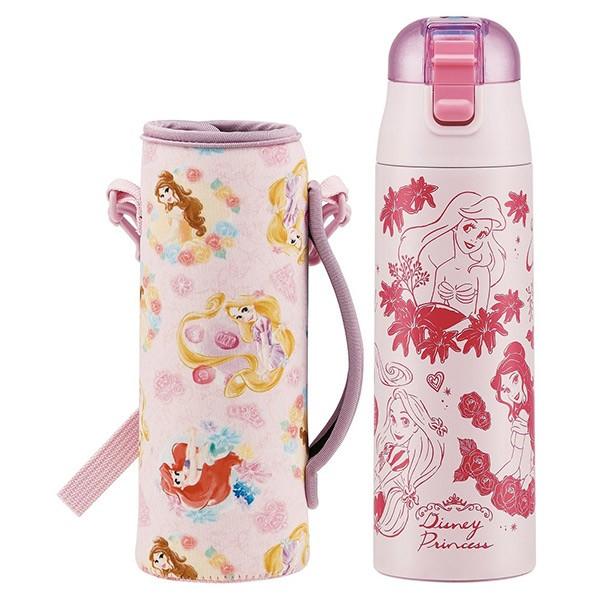 水筒 子供 ディズニープリンセス プリンセス 直飲み ワンプッシュボトル カバー付き ショルダー付き 580ml キャラクター ステンレス 幼稚園 保育園 保冷 お弁当グッズのカラフルボックス 通販 Yahoo ショッピング