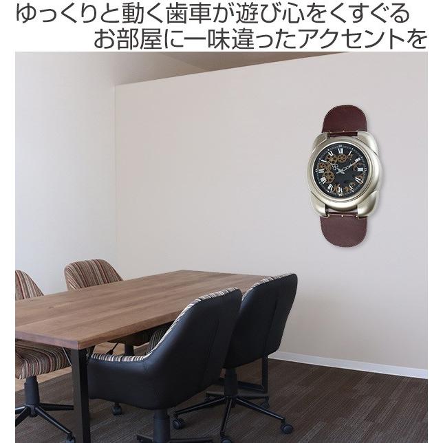 掛け時計 ギアクロック Gear Clock 幅45cm 腕時計デザイン （ 壁掛け時計 時計 インテリア ）｜colorfulbox｜02