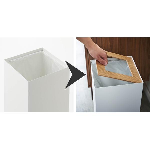 目玉 送料無料 ゴミ箱 トラッシュカン Rin 27l 角型 ロング ダストボックス 送料無料 スリム 四角 ごみ箱 山崎実業 リン スチール 正方形 おしゃれ 袋が見えない フタなし 大容量 天然木 木目が美しいスタイリッシュな大容量ダストボックス 信頼 Halitlar Com