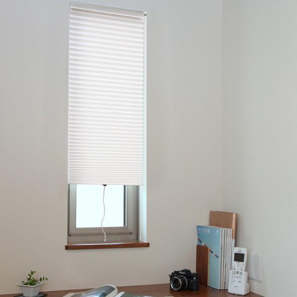 小窓用 スクリーン 断熱 幅35×丈90cm 突っ張り棒なし ハニカムシェード