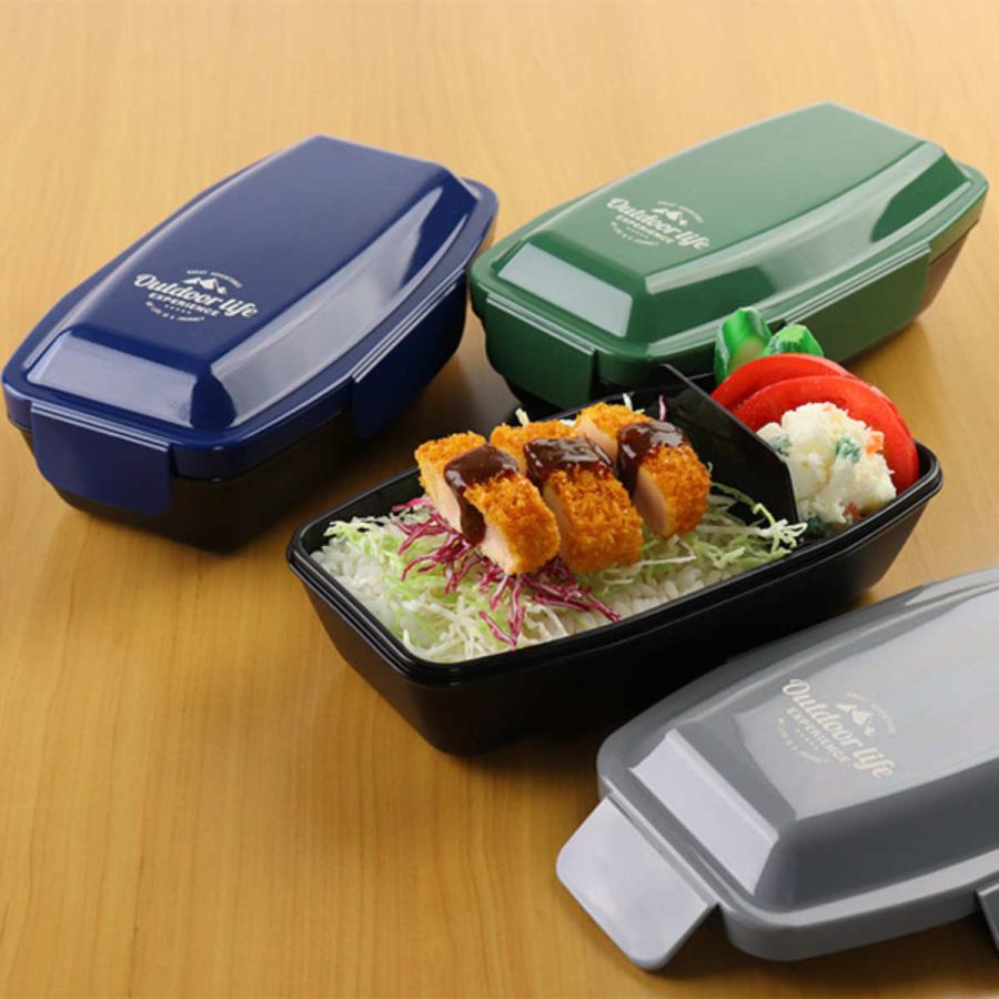 小森樹脂 弁当箱 1段 男子 大容量 750ml〜1000ml アウトドアライフ