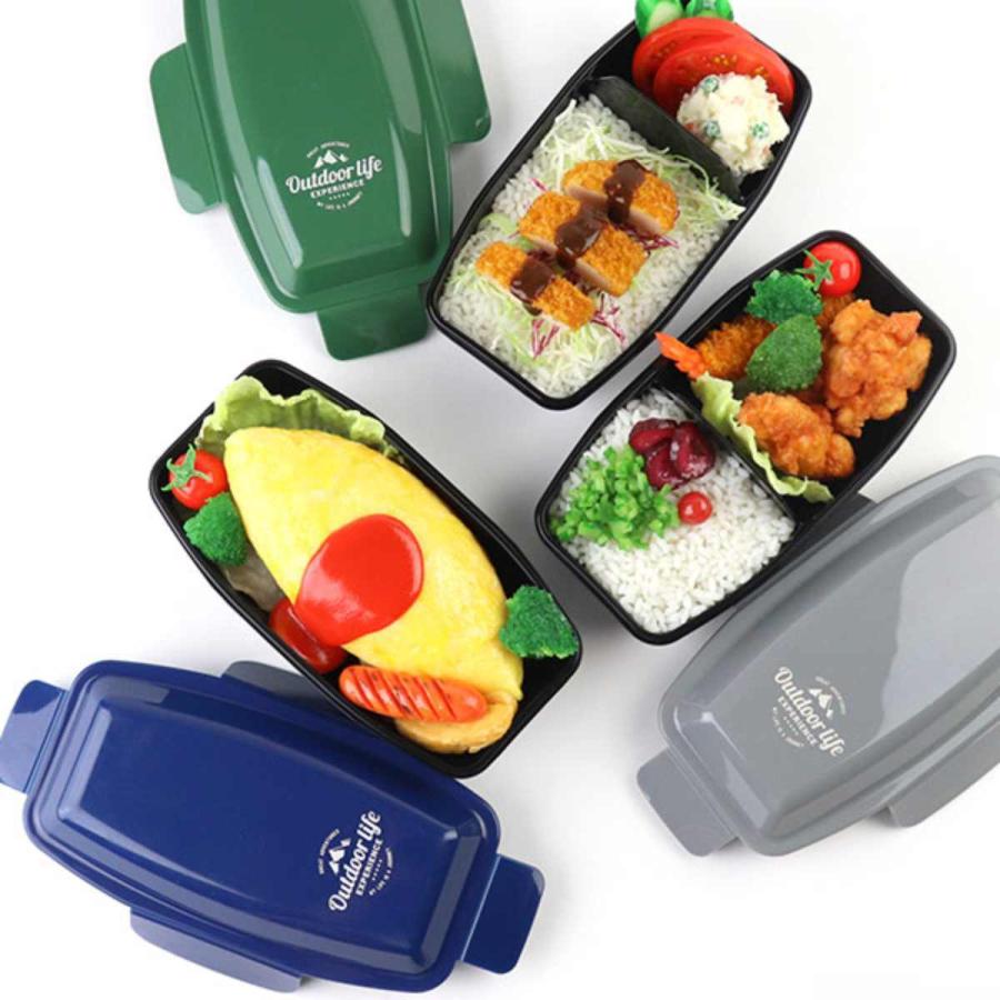 小森樹脂 弁当箱 1段 男子 大容量 750ml〜1000ml アウトドアライフ