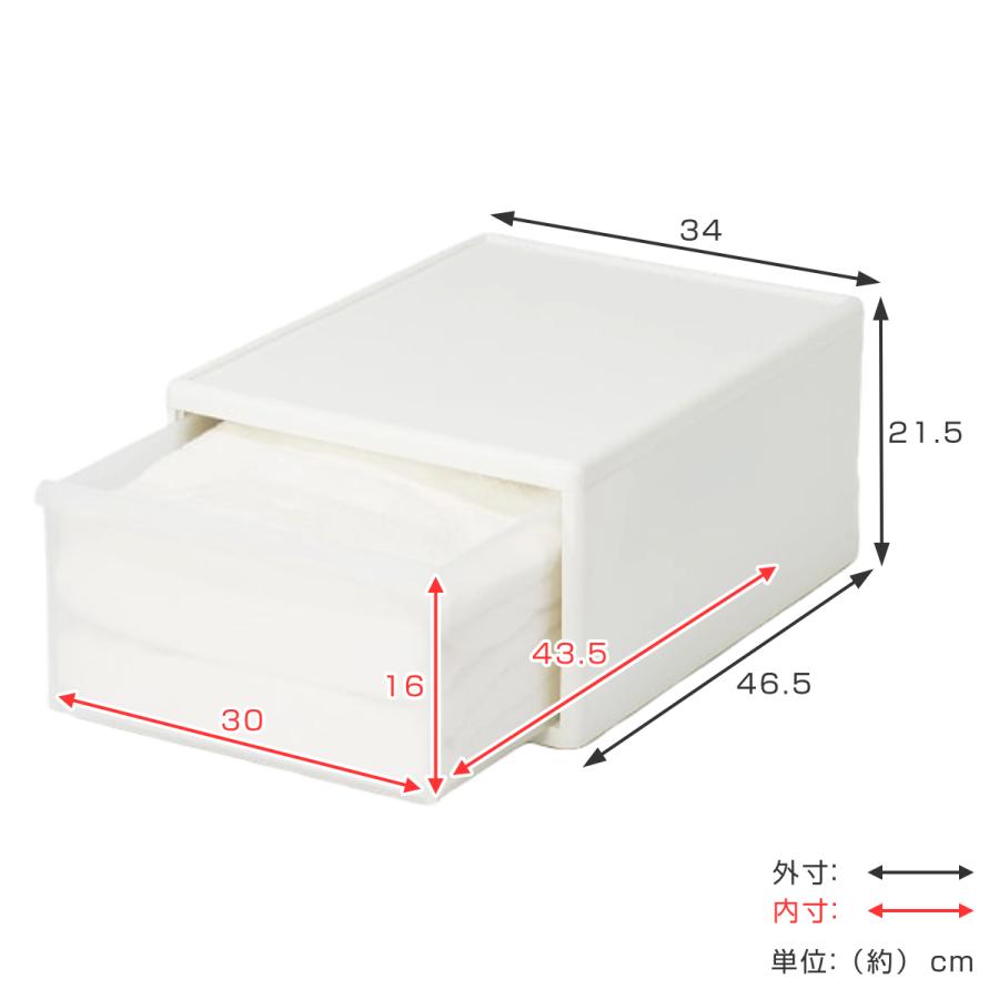 Like-it（ライクイット） 収納ケース ワイド M 幅34×奥行46.5×高さ21.5
