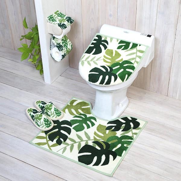 トイレマット 北欧 新品 4点セット高級 日本製 グリーン　緑 消臭 910SJi9GNpL._AC_UF350,