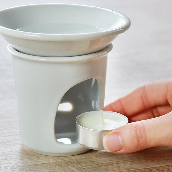 アロマポット プレート オイルウォーマー 陶器製 （ キャンドル式