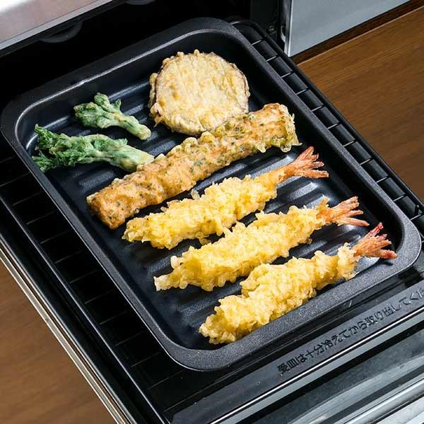 マルゼン フッ素コートアルミオーブントレー 1/2深25mm 2個セット グリルトレー クッキングトレー ワイド 網付き フッ素加工 アルミ製