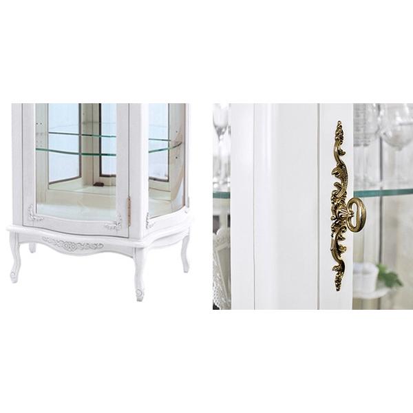 姫系　猫足　ガラスキャビネット　コレクションケース 姫系 猫足 ガラスキャビネット コレクションケース