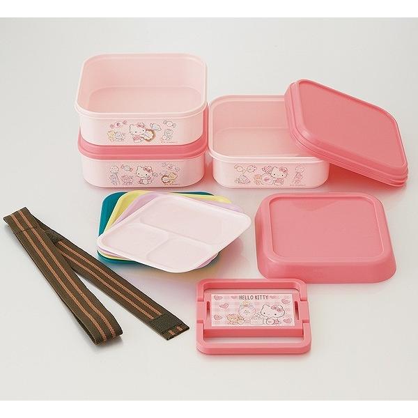 レトロ 希少 ハローキティ 弁当箱 3点セット ランチボックス 未使用品 sanrio（サンリオ） お弁当箱 3段 取り皿付き ハローキティ ランチ