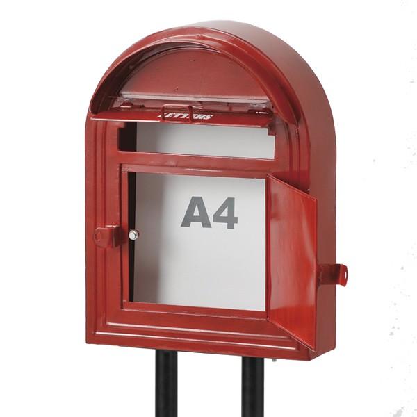 ポスト 壁掛け ウォールポスト アンティーク U.S.MAIL 赤 （ 郵便受け