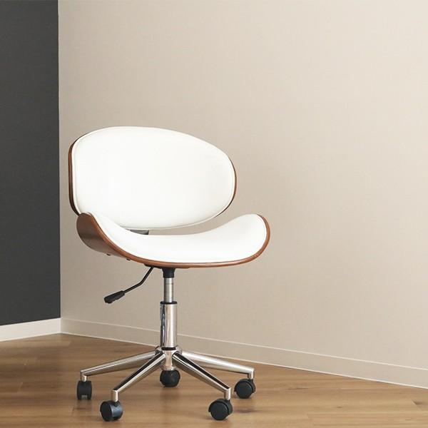 オフィスチェア デスクチェア レザー調 座面高43〜54.5cm ECOチェア