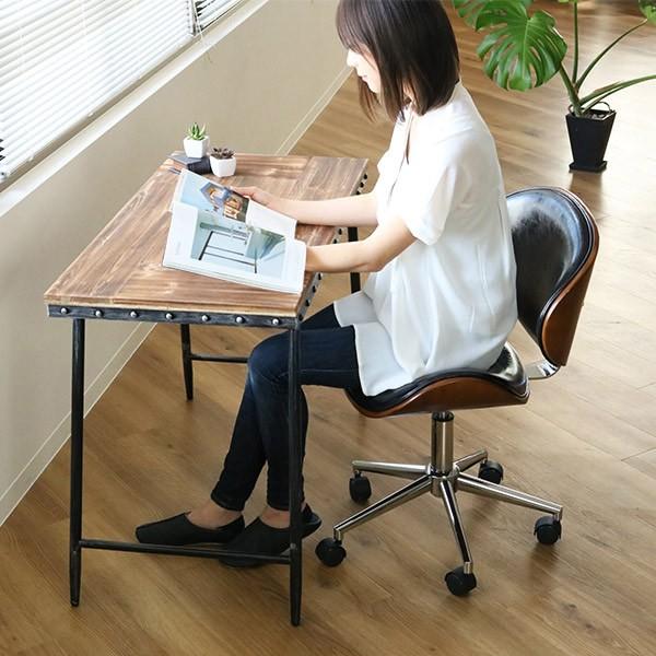 オフィスチェア デスクチェア レザー調 座面高43〜54.5cm ECOチェア