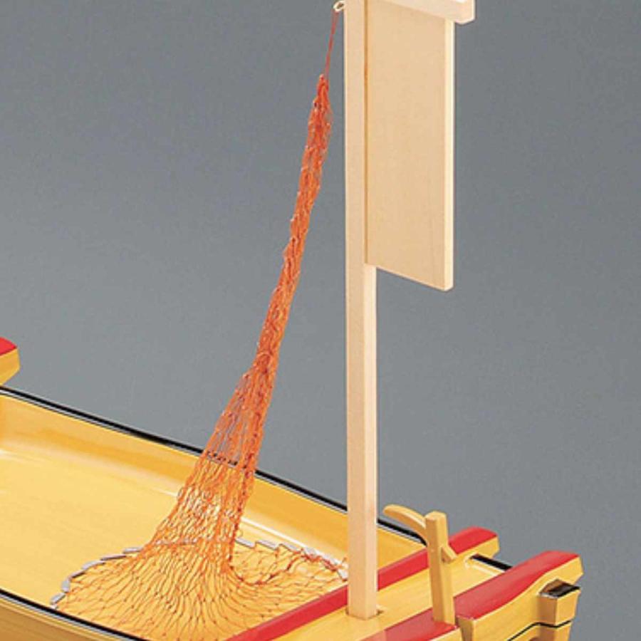 福井クラフト 舟盛器 大安七福舟 盛器 白地 64cm 木製帆 網 カジ 福井クラフト 舟盛器 大安七福舟 盛器 白地 64cm 木製帆 網 カジ