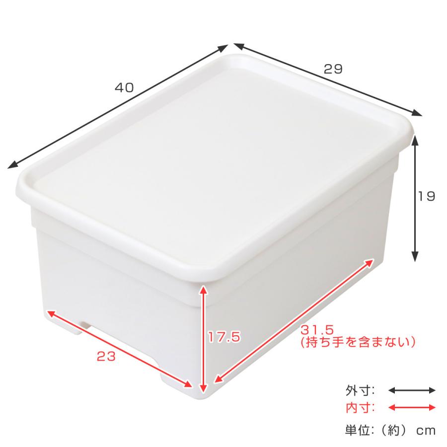 収納ボックス M 幅29 奥行40 高さ19cm オンボックス フタ付き プラスチック 日本製 キッチンストッカー ストッカー 収納ケース 収納 ケース 取っ手付き お弁当グッズのカラフルボックス 通販 Yahoo ショッピング