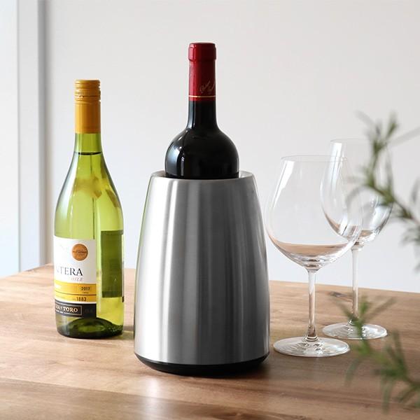 【未使用・新品】朱山窯　つる付手作り花器　美濃焼　プランター　ワインクーラー VACUVIN ワインホルダー ワインクーラー ステンレス 卓上用