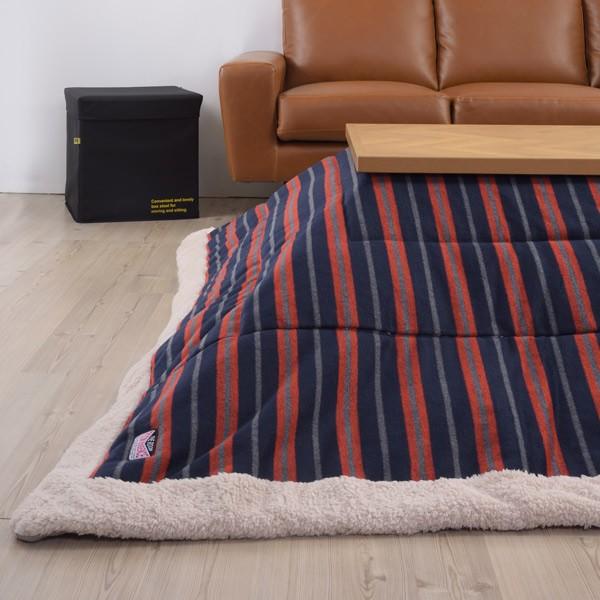 こたつ布団 薄掛けコタツ布団 190cm×190cm 正方形 ストライプ柄