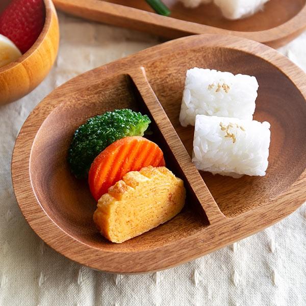 ランチプレート 18cm 木 SoliD. 食器 食洗機対応 （ お皿 仕切り皿