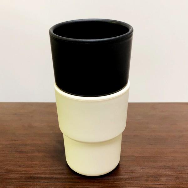 タンブラー 340ml フタ付き コップ 二重構造 プラスチック製 （ 食洗機