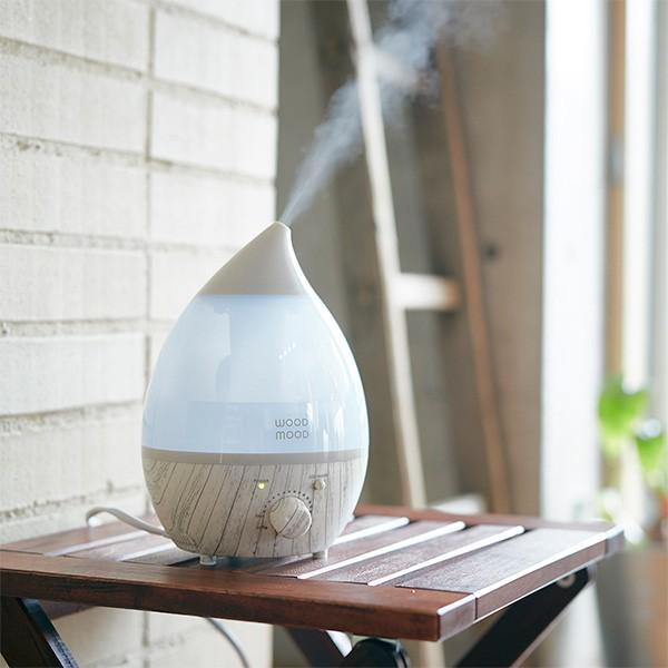 アロマ超音波加湿器 Wood mood ヴィンテージウッド M （ 超音波加湿器