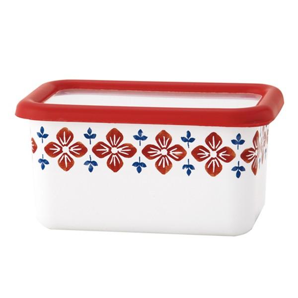 保存容器 ホーロー製 700ml Sサイズ 深型角容器 cukka Honeyware