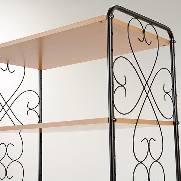 冷蔵庫ラック アイアンフレーム キッチン収納 幅58cm （ キッチン