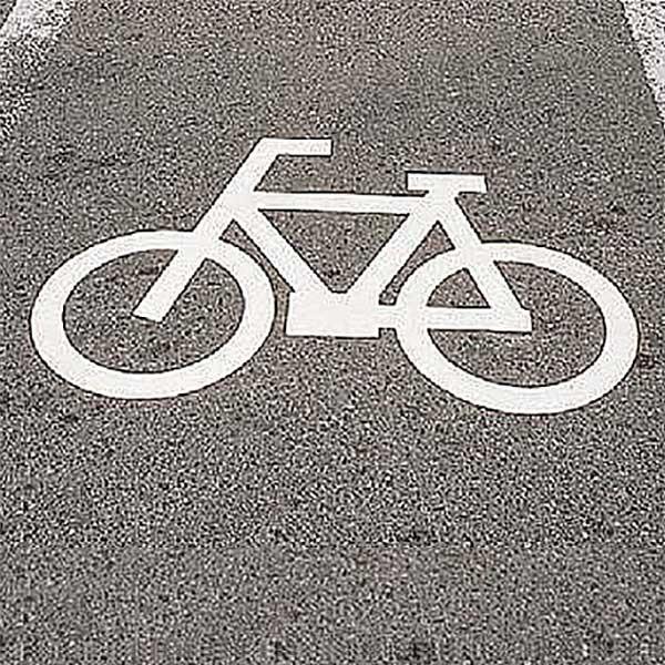 路面標示　サインマーク　テープ　（　標識　「　）　道路　路面用　RHM−3　路面用標識　標示　自転車マーク　表示　日本製　路面　反射　」　反射タイプ