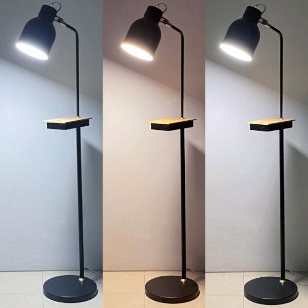 イシグロ フロアライト LED付き 3段階調光 充電機能付き タッチ