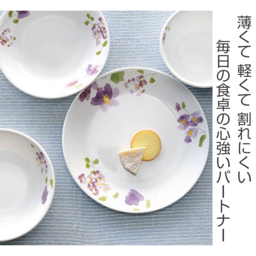 プレート 26.5cm スクエア コレール CORELLE バイオレットミスト 5枚セット （ 食洗機対応 電子レンジ対応 オーブン対応 耐熱 皿 お皿 白 大皿 盛皿 ）の画像