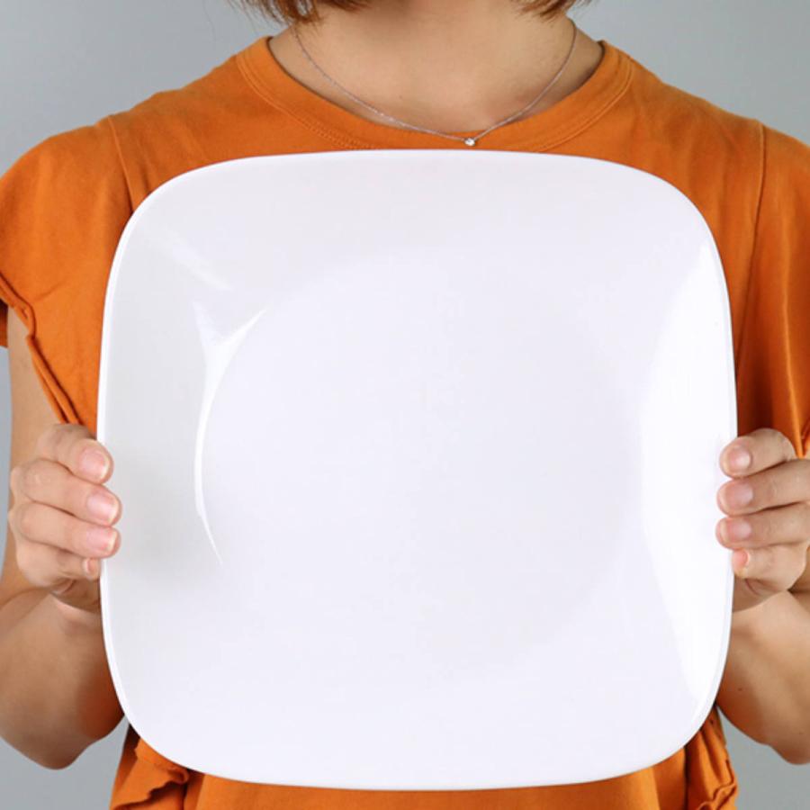 プレート 26.5cm スクエア コレール CORELLE バイオレットミスト 5枚セット （ 食洗機対応 電子レンジ対応 オーブン対応 耐熱 皿 お皿 白 大皿 盛皿 ）の画像