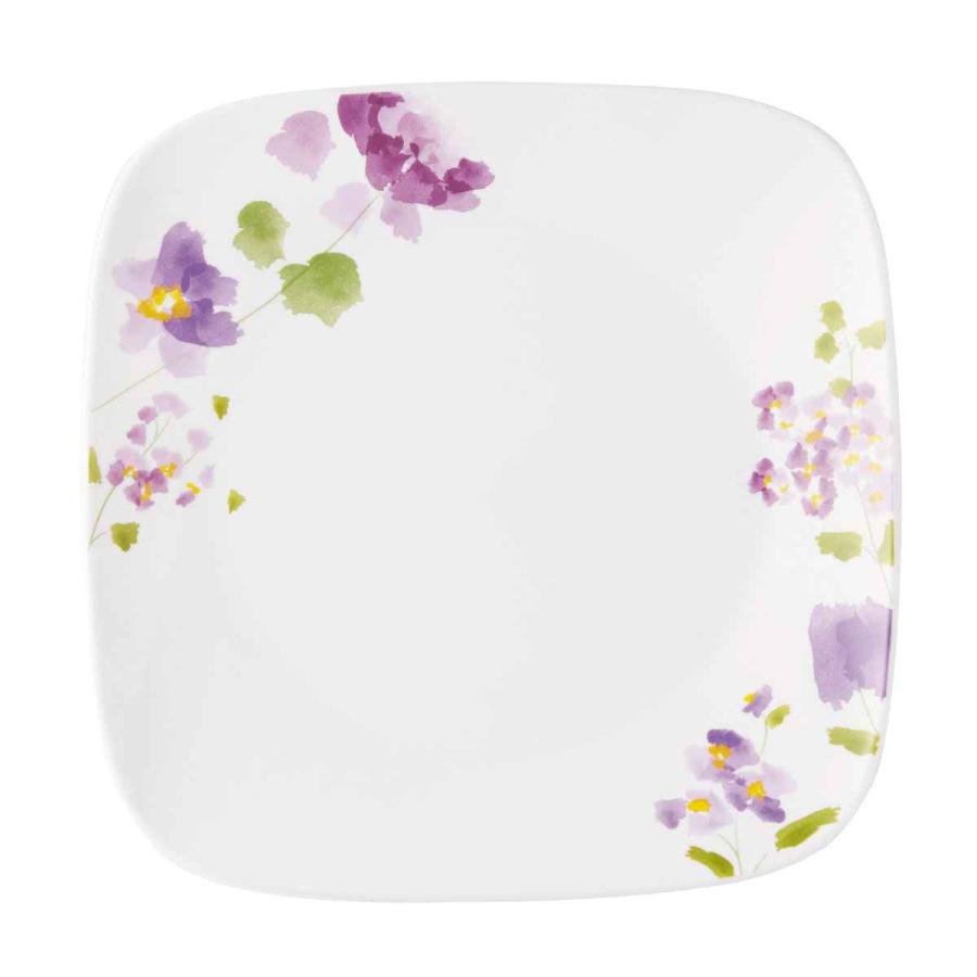 プレート 26.5cm スクエア コレール CORELLE バイオレットミスト 5枚セット （ 食洗機対応 電子レンジ対応 オーブン対応 耐熱 皿 お皿 白 大皿 盛皿 ）の画像