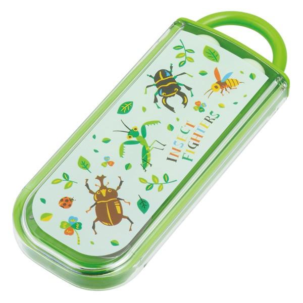 スケーター コンビセット スプーン フォーク スライド式 インセクト