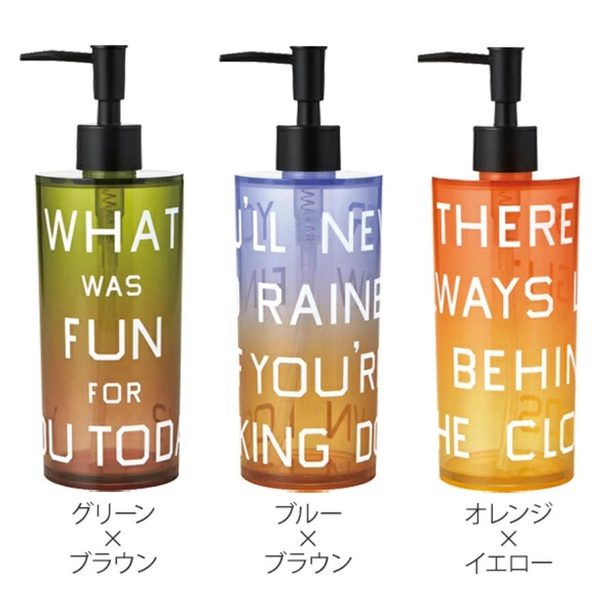 ディスペンサー GROWING 詰め替え ボトル500ml 日本製 グリーン