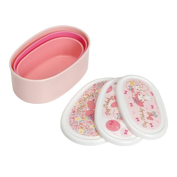 sanrio（サンリオ） お弁当箱 シール容器 マイメロディ 3個入 子供