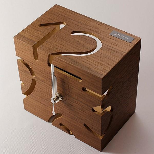 置き時計 ヤマト工芸 yamato PUZZLE STAND ウォールナット （ 時計