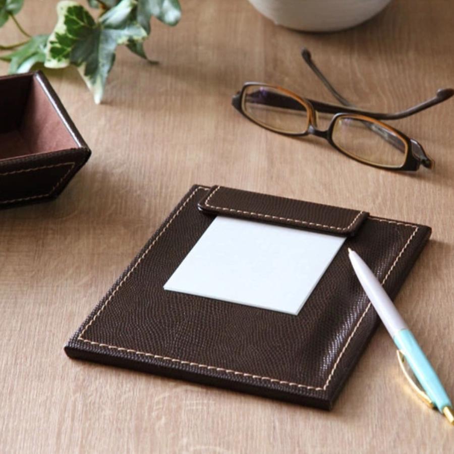 ちどり産業 メモホルダー レザー風 ビジネス メモパッド 横14×縦17.5cm