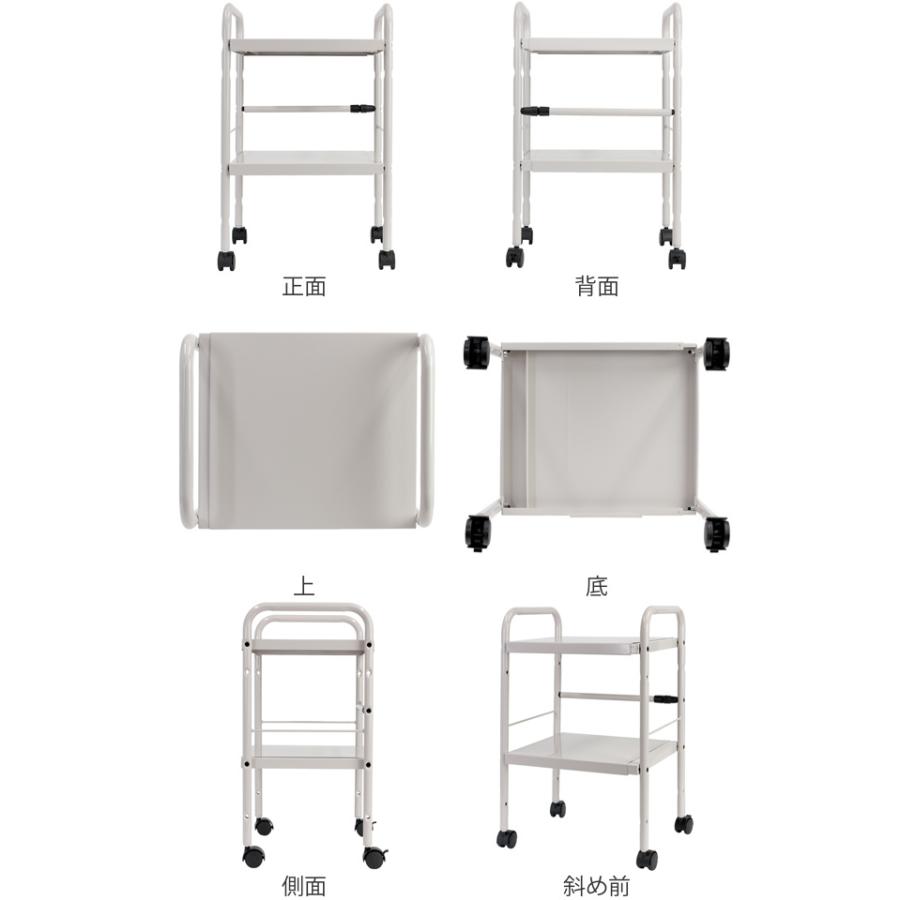 Fits WORK ラック 2段 幅37〜54×奥行29×高さ58cm デスク下 収納 ワゴン