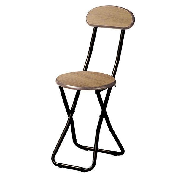 木製　折りたたみ椅子　折りたたみチェアー　セット 弘益 折りたたみチェア 6脚セット 背もたれ付き 座面高約45cm 木目調