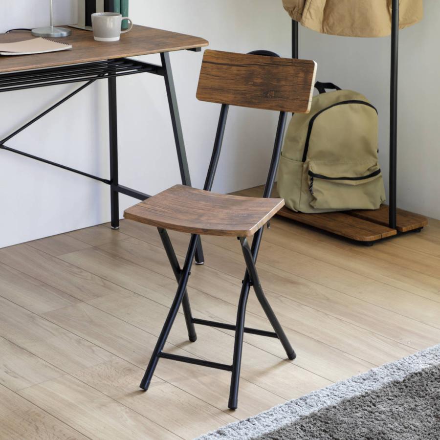 弘益 折りたたみチェア 2脚セット フォールディングチェア 座面高43cm