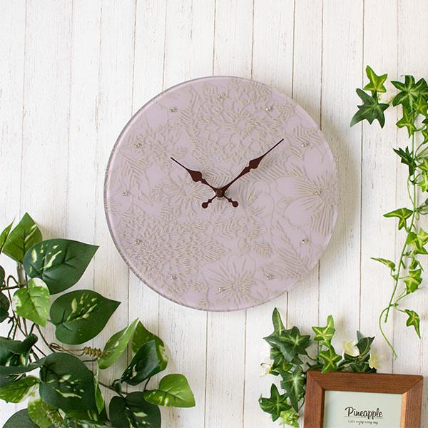 掛け時計 ガラス時計 ラインストーン （ 壁掛け時計 時計 インテリア