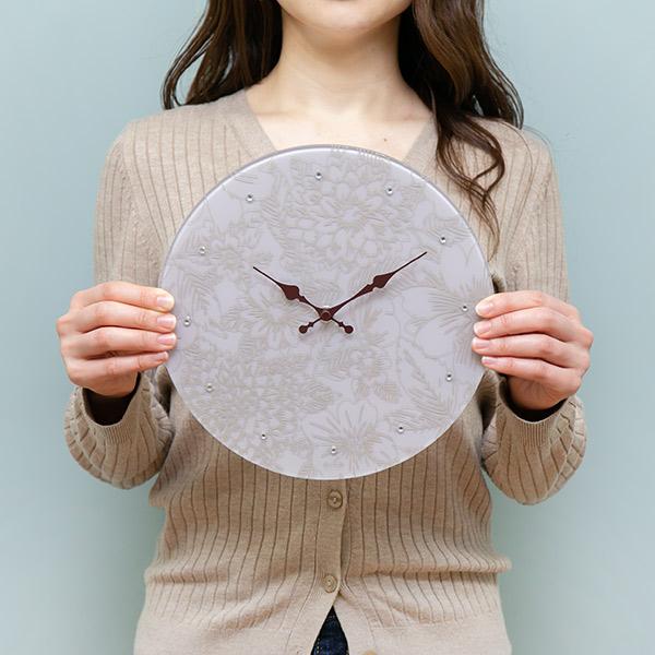 掛け時計 ガラス時計 ラインストーン （ 壁掛け時計 時計 インテリア