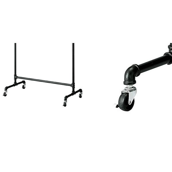 ハンガーラック 幅90cm インダストリアル コートハンガー キャスター