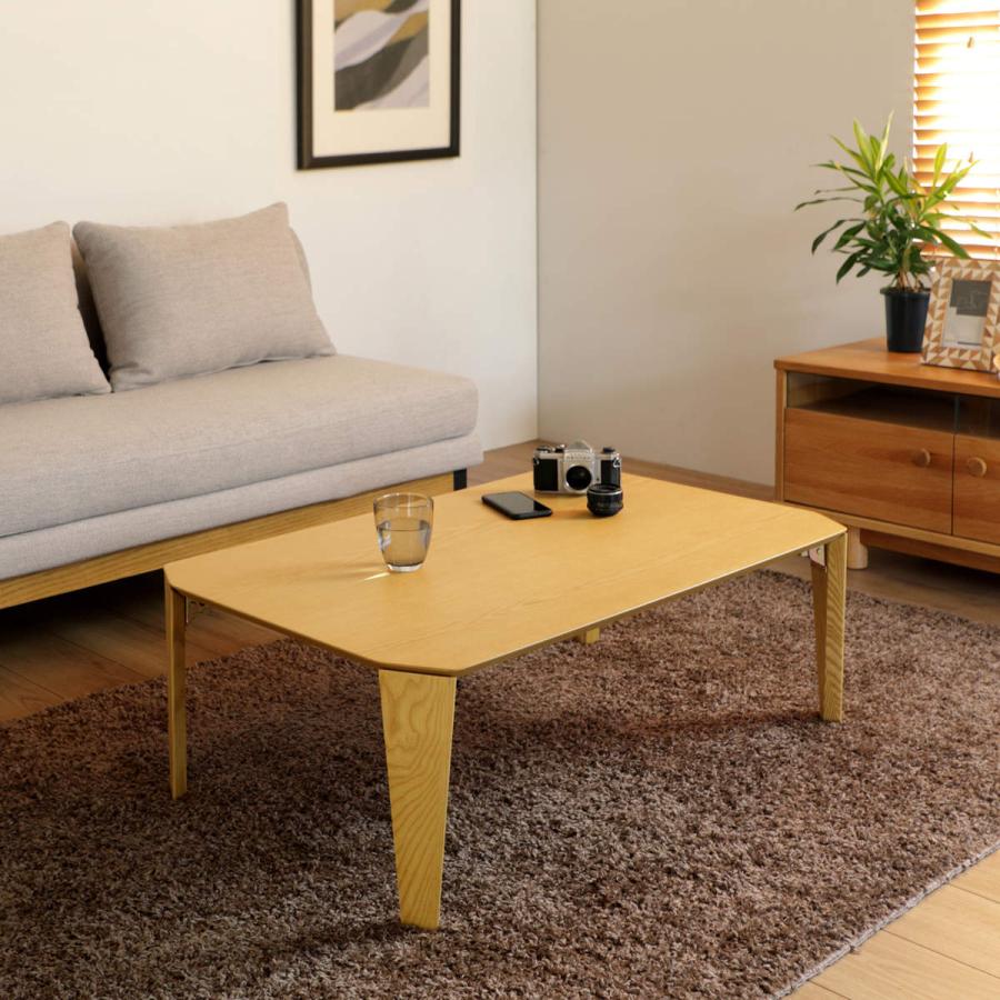 かわいいリビングテーブル折れ脚90丸日本製 ちゃぶ台サクラ折れ脚90丸日本製 ローテーブル・リビング