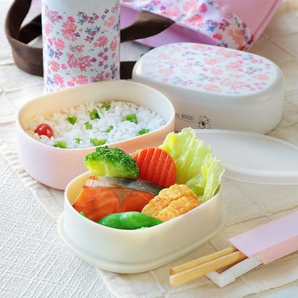 お弁当箱 2段 フェリー オーバルランチボックス 520ml 花 入れ子