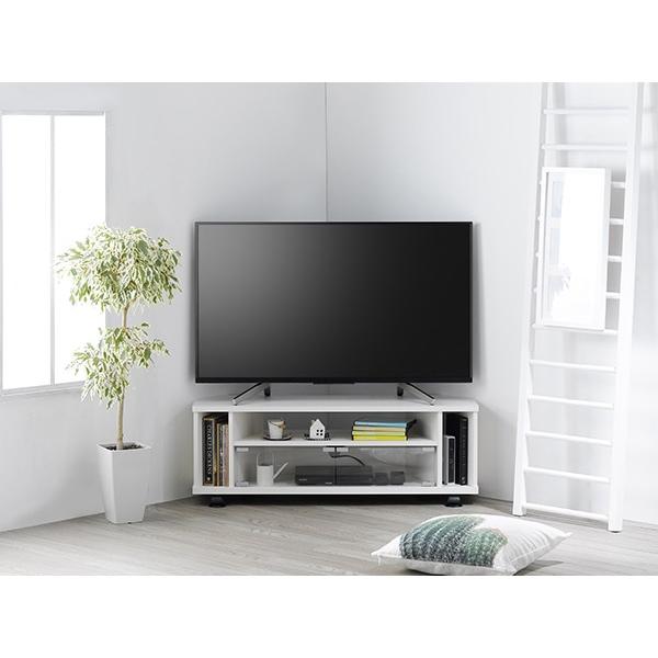 テレビ台 ローボード コーナー型 シンプルデザイン 43V型対応 幅98cm