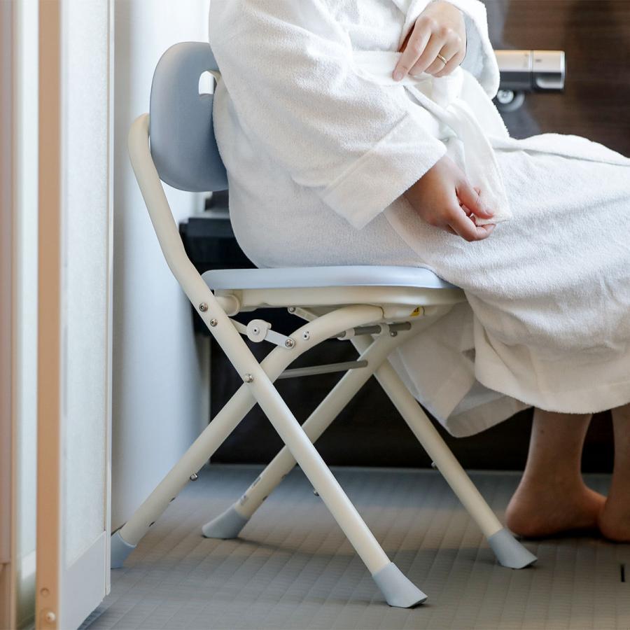 幸和製作所 シャワーチェア 背付 折りたたみ 3段階 高さ調整 テイコブ