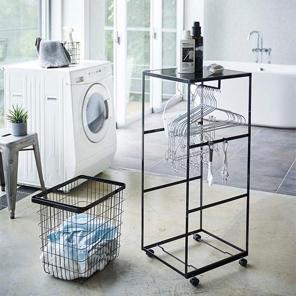 3*c様 山崎実業 ランドリーワゴン+バスケット タワー セット ブラック tower 山崎実業 公式 タワー ランドリーワゴン＋バスケット スリム 3点