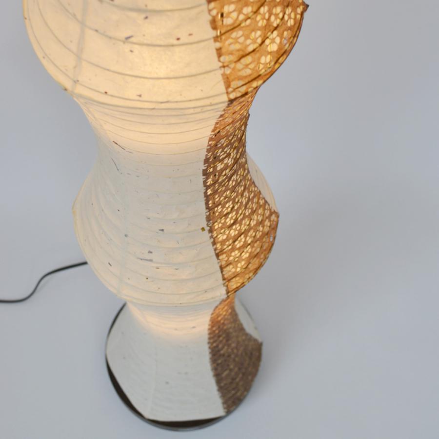 フロアライト 2灯 tower 和紙照明 極み麻葉×麻葉白 美濃粕紙×小梅茶