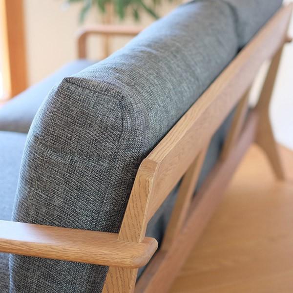 ソファ 2.5人掛け 北欧風 モダン オーク 天然木 A TEMPO 幅177cm