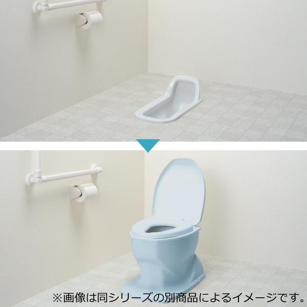 リフォームトイレ 和式トイレ用 暖房便座 段差なし 工事不要 据置式 サニタリエース OD 介護用品 （ 洋式便座 和式トイレ フタ 簡易 設置 介護 ）｜colorfulbox｜03