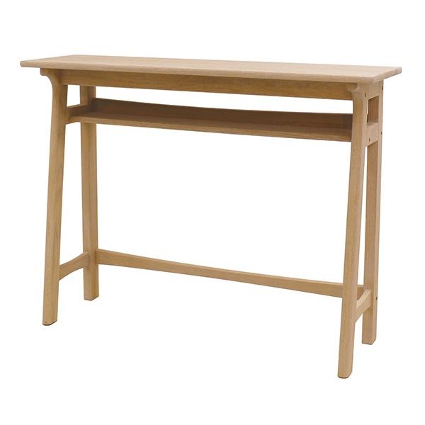 カウンターテーブル 北欧風 天然木 オーク無垢材 幅120cm